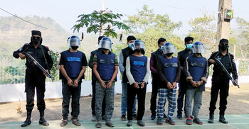 বান্দরবানে জামাতুল আনসার ফিল হিন্দাল শারক্বীয়ার ৫ সদস্য আটক