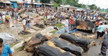 যশোরে চামড়ার বাজারে দরপতন