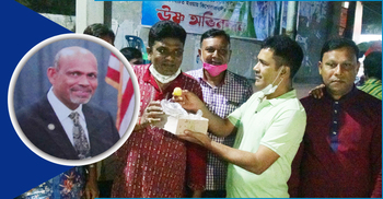 চন্দন আমেরিকার সিনেটর নির্বাচিত হওয়ায় কিশোরগঞ্জে মিষ্টি বিতরণ