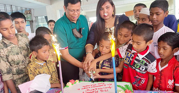 শিল্পপতি দম্পতির বিবাহবার্ষিকীতে মেহমান ২০০ এতিম শিশু