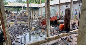 কুড়িগ্রামে আগুনে পুড়লো দোকান-বসতঘর