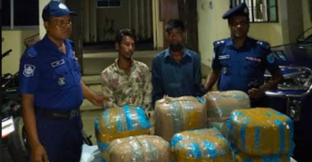 কিশোরগঞ্জে ৩২ কেজি গাঁজাসহ দুই মাদক কারবারি গ্রেফতার
