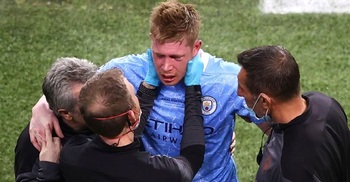 De Bruyne fractures nose and eye socket