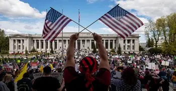 Protesters challenge stay-at-home orders in Washington State