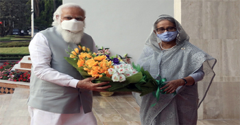 Sheikh Hasina, Narendra Modi jointly inaugurate five projects