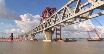 পদ্মা সেতুর আড়াই কিলোমিটার দৃশ্যমান