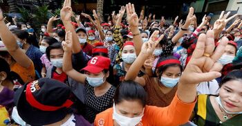 Myanmar shuts down internet amid anti-coup rallies
