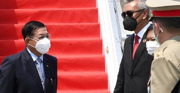 Stop killings, Myanmar chief told on trip abroad