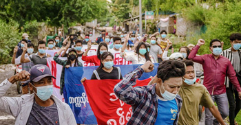 Protests, accusations against Myanmar junta ahead of coup anniversary