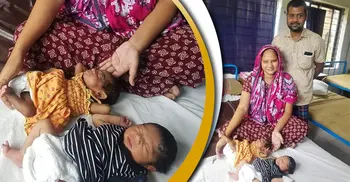 Woman gives birth to second child 39 days after first