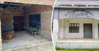 মাদরাসার শ্রেণিকক্ষ ভেঙে দোকানঘর নির্মাণ!