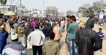 মোটরসাইকেল আরোহী মৃত্যুতে মহাসড়ক অবরোধ