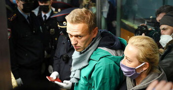 Russian opposition leader Navalny detained on arrival in Moscow