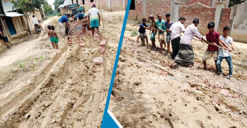 সাপাহারে ব্যক্তি উদ্যোগে ৪ কিলোমিটার রাস্তা সংস্কার