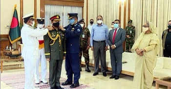 Army Chief adorned with General rank badge