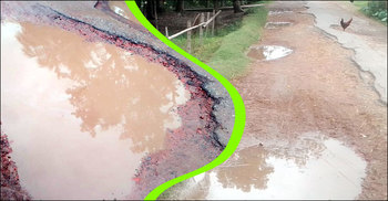 সাত কিলোমিটার রাস্তায় ৮ গ্রামের মানুষের ভোগান্তি