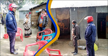 সুদের জন্য বাড়িছাড়া সেই দম্পতির পাশে দাঁড়ালেন ওসি