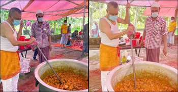 এমপি একরামের ‘বাবুর্চি সাজে’ মাংস রান্নার ছবি ভাইরাল