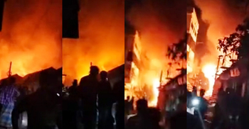 নোয়াখালীতে অগ্নিকাণ্ডে ২৫ দোকান পুড়ে ২ কোটি টাকার ক্ষতি