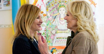 Ukraine war: First ladies meet as US announces new sanctions