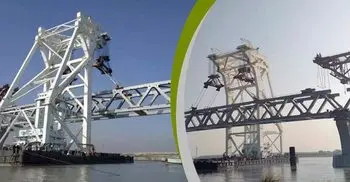 3,900 metres of the bridge becomes visible