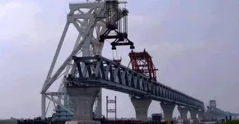 28th span of Padma Bridge installed making 4,200 metres visible