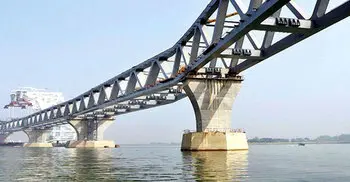 Now 2.5 km of Padma Bridge visible