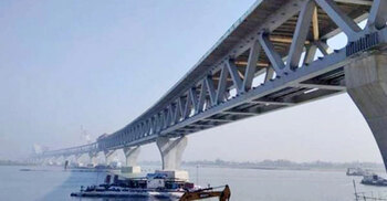 Last span of Padma Bridge installed