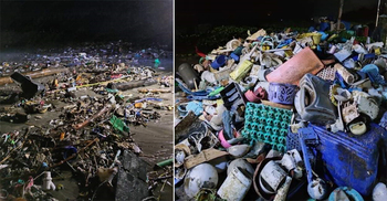 সৈকতে ভেসে আসছে শত টন প্লাস্টিক বর্জ্য