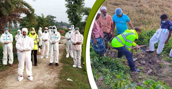 কবর খোঁড়ার কোদালও দিলো না গ্রামবাসী, নদীর তীরে লাশ দাফন