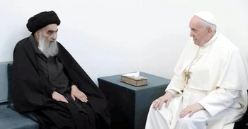 Pope Francis, Grand Ayatollah Sistani call for unity at Iraq meeting
