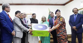 PM hands 3 fire resistant jumbo cushions to fire service