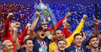 PSG beat 10-man St Etienne to win French Cup but Mbappe injured