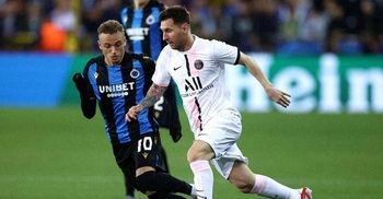 Messi kept quiet as PSG draw at Bruges