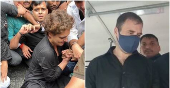 Rahul Gandhi detained amid massive Congress protest