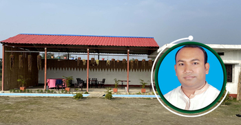 কৃষকের ৬ বিঘা জমি দখল করে আ.লীগ নেতার বাগানবাড়ি