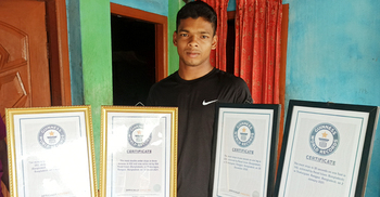 গিনেস বুকে চারবার নাম লেখালেন ঠাকুরগাঁওয়ের রাসেল