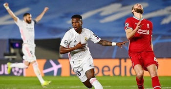 Vinicius brace pushes Real close to semi finals