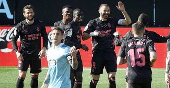 Benzema brace helps Madrid close gap at top