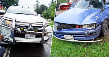 পরিকল্পনামন্ত্রীর পাজেরোর সঙ্গে প্রাইভেটকারের মুখোমুখি সংঘর্ষ