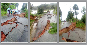 ঈদগাঁও-ঈদগড় সড়কে ধস, যোগাযোগ বিচ্ছিন্ন দেড় লাখ মানুষ