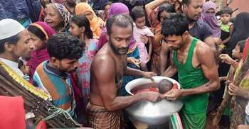 ঝিনাইগাতীতে বন্যার পানিতে আটকেপড়া ছয় পরিবারের ২৬ জনকে উদ্ধার