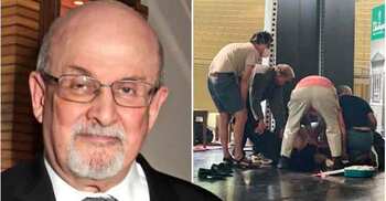 Salman Rushdie stabbed on lecture stage in New York