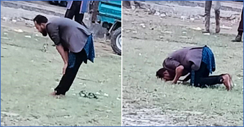 বিজয়ী হওয়ার সংবাদে কেন্দ্রের মাঠেই মেম্বার প্রার্থীর নামাজ আদায়