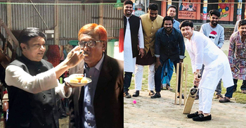 পরাজিত প্রার্থীকে মিষ্টিমুখ, কিশোরদের সঙ্গে ক্রিকেট খেললেন শুভ