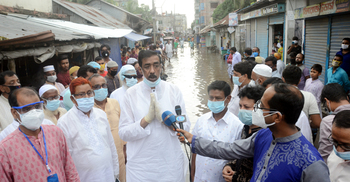 ৪৮ ঘণ্টার মধ্যে জলাবদ্ধতা নিরসনের আশ্বাস শামীম ওসমানের