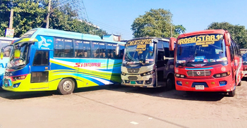 সিরাজগঞ্জ থেকে ছাড়ছে না বাস, ভোগান্তিতে যাত্রীরা