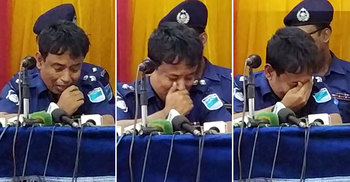 কাঁদলেন এসপি হারুন