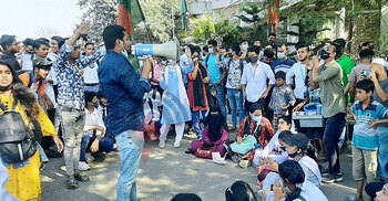 Students continue protest in Rampura
