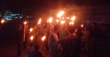বশেমুরবিপ্রবির ঘটনায় শাবিপ্রবিতে মশাল মিছিল